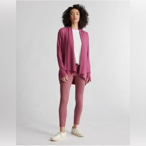 Quince French Terry Modal Cardigan in Rose Pink